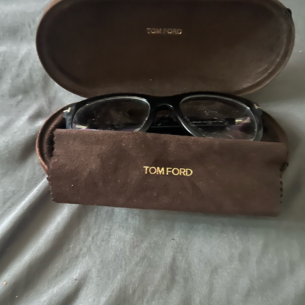 Tom Ford Black and Brown Sunglasses with Case